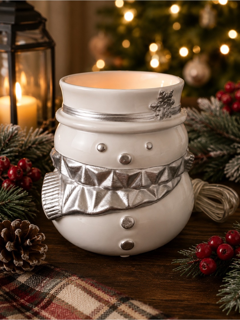 Yankee Candle Snowman Scenterpiece Wax Warmer w/ Timer